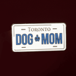 License Plate Dog Mom Pin - Silver