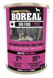 Boreal Grain-Free Canned Dog Food - Canadian Cobb Chicken and Heritage Turkey (13oz/369g)