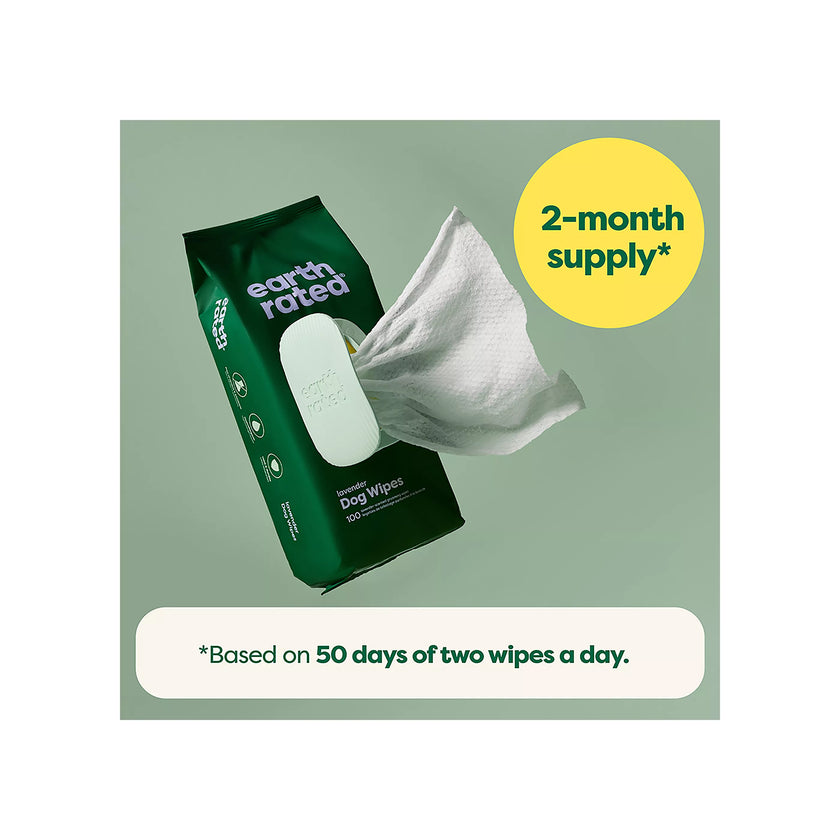 Earth Rated Certified Compostable Grooming Wipes
