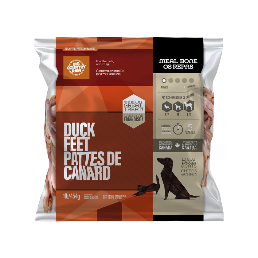 Big Country Raw - Frozen Duck Feet (1lb)