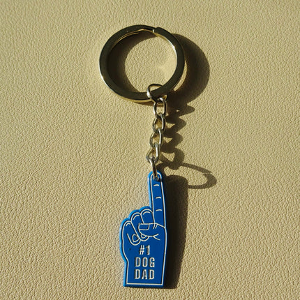 #1 Dog Dad Keychain