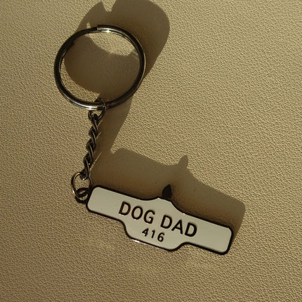 Toronto Dog Dad Street Sign Keychain
