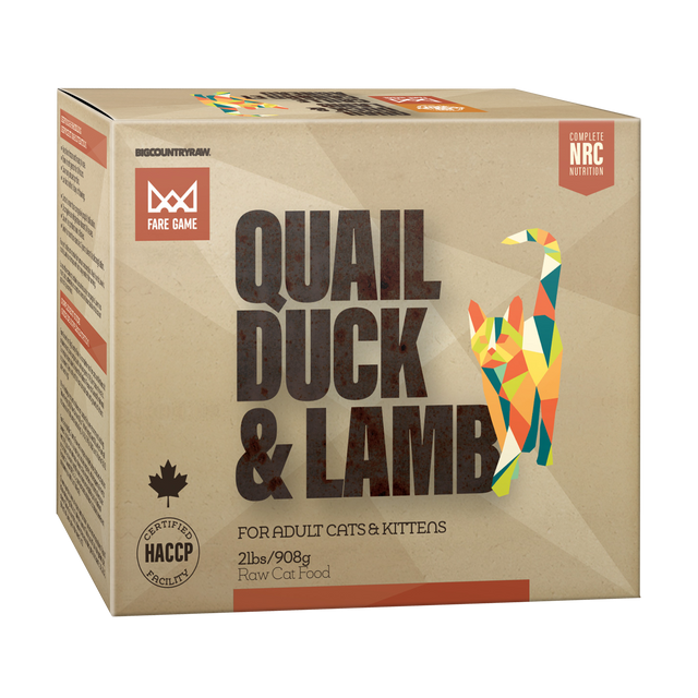 Fare Game Quail, Duck and Lamb - 2lb