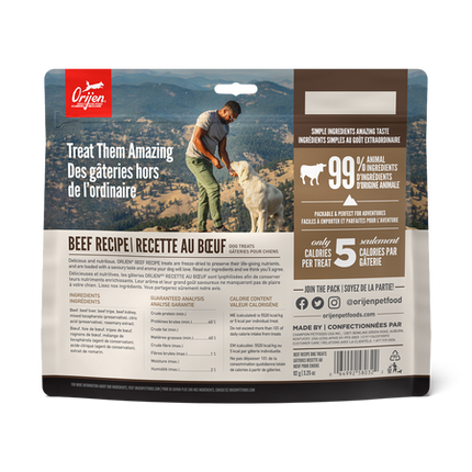 Freeze Dried Dog Treats Beef Recipe back