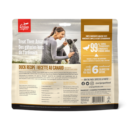 Freeze Dried Dog Treats Duck Recipe back