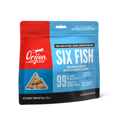 Orijen Freeze Dried Cat Treats - Six Fish Recipe (35g/1.25oz)