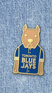 Toronto Blue Jays Brown Bull Terrier Pin