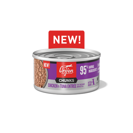 Orijen Chunks Wet Kitten Food Chicken + Tuna Entrée (155g)