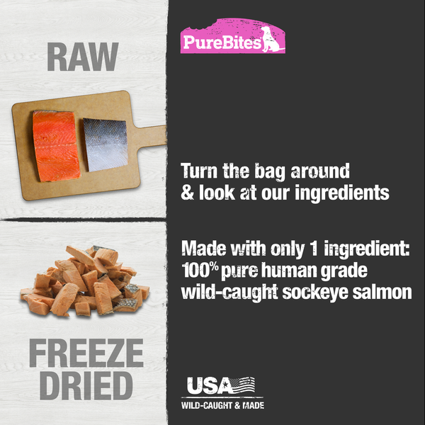PureBites Salmon Freeze Dried Dog Treats