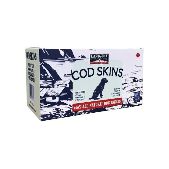 Land & Sea Cod Skin Quality Cuts Dog 50g