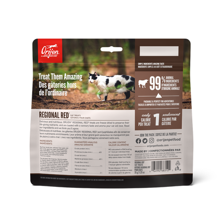 Orijen Freeze Dried Cat Treats - Regional Red Recipe (35g/1.25oz)