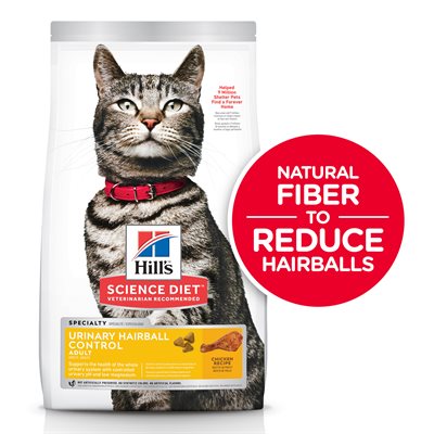 Hill's Science Diet Urinary & Hairball Control Chicken Recipe Dry Cat Food 
