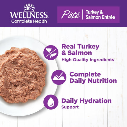 Wellness Complete Health Pâté Cat Food - Turkey and Salmon (3oz/85g)
