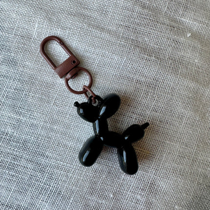 Balloon Dog Pastel Keychain Black 