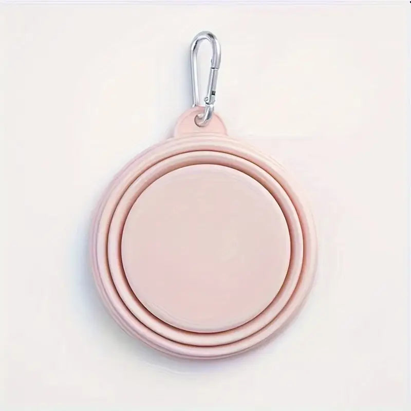 Collapsible Portable Pet Bowl - Pink