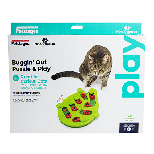 Outward Hound® Nina Ottosson® Buggin' Out Puzzle & Play Cat Puzzle Game - Difficulty Level 2