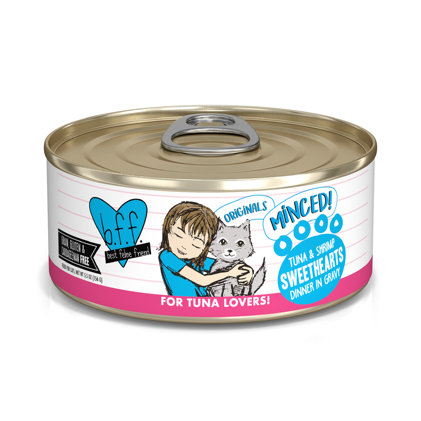 Weruva BFF Minced! - Tuna & Shrimp Sweethearts Dinner in Gravy (5.5oz)