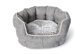 Round Deluxe Cuddler Grey Dog 17.5x15.5in 1pc