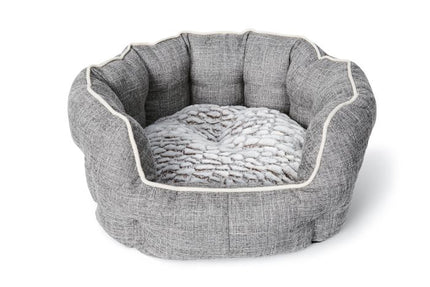 Bud'z Grey Round Dog Bed