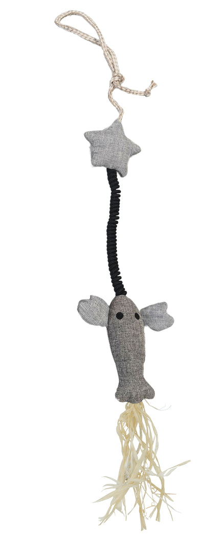 Recycled Fabric Cat Toy - Elastic Lobster Cat Toy