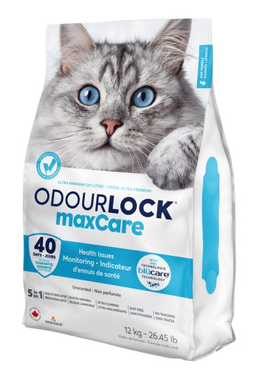 Odourlock maxCare Ultra Premium Unscented Clumping Litter Cat 26lbv