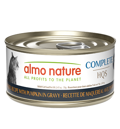 Almo Nature HQS Complete Cat Food - Mackerel Recipe With Pumpkin In Gravy -70g