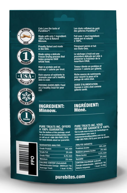 PureBites Freeze Dried Cat Treats - Minnow 66g