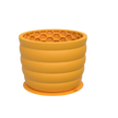 Honeycomb Silicone Slow Feeder Bowl - Standard, Mustard