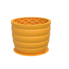 Honeycomb Silicone Slow Feeder Bowl - Standard, Mustard