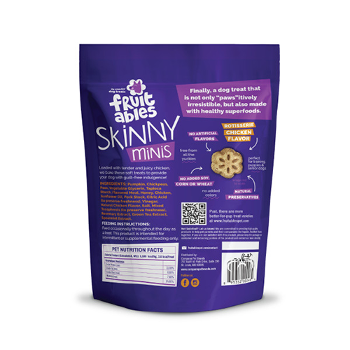 Flavor Dog Treat 5 oz   Fruitables® Skinny Minis® Rotisserie Chicken Flavor Dog Treat