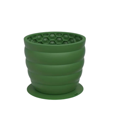 Honeycomb Silicone Slow Feeder Bowl - Mini, Hunter Green
