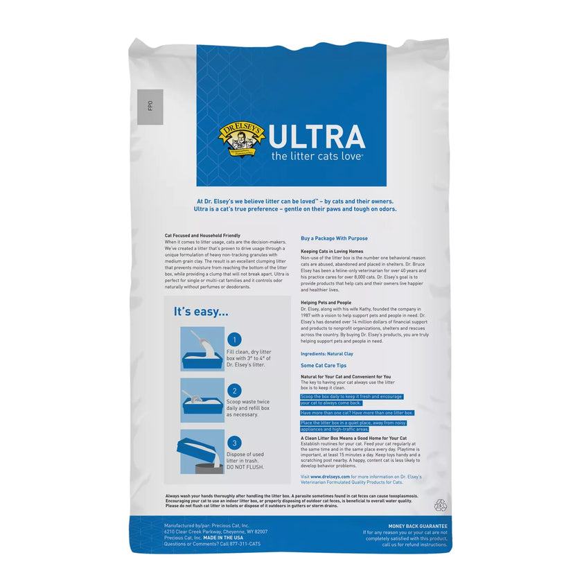Dr. Elsey's Ultra Unscented Cat Litter 40lb