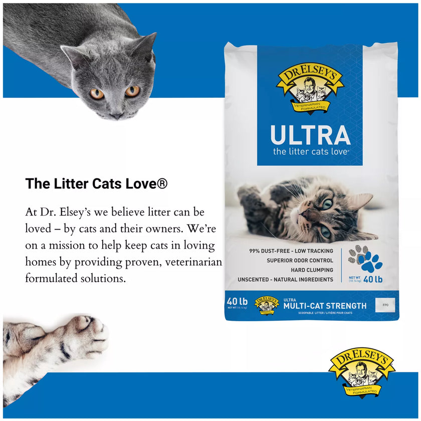 Dr. Elsey's Ultra Unscented Cat Litter 40lb