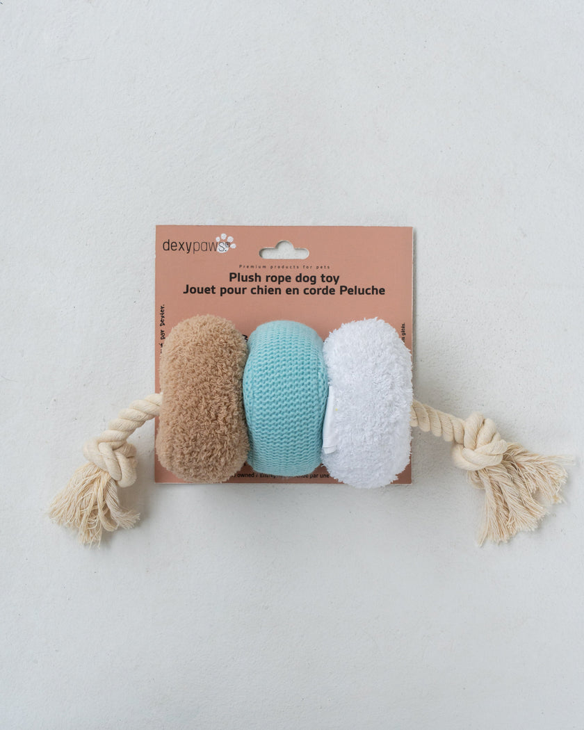 Dexypaws Plush Rope Dog Toy - Circular
