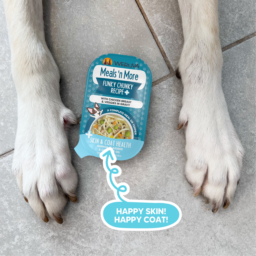Weruva Meals 'n More Funky Chunky Recipe Plus Wet Dog Food Chicken Breast & Veggies in Gravy 3.5oz (100g)