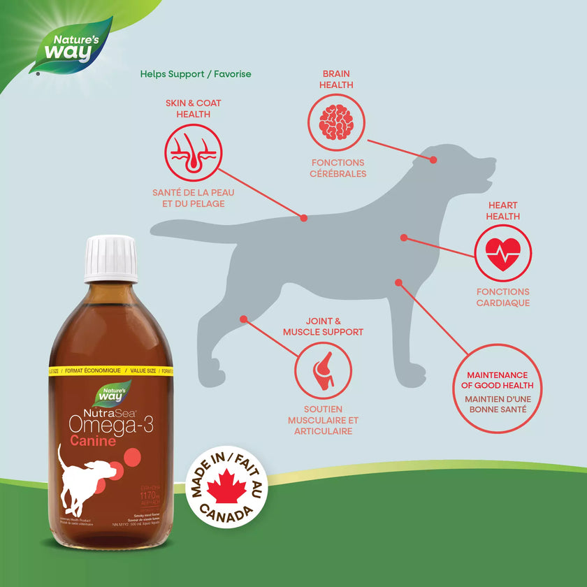 Nature's Way NutraSea Omega-3 Canine 500ml (Smoky Meat)