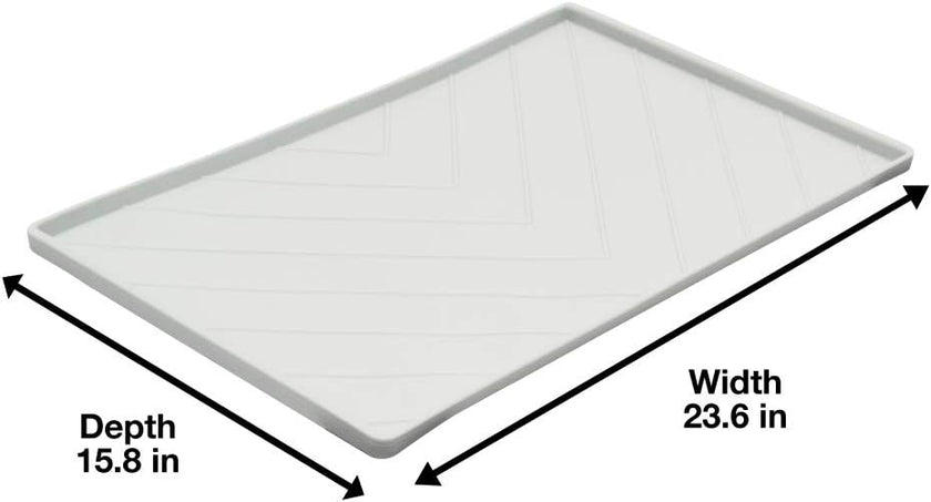 Silicone Mat with Metal Rods, Lrg, Light Grey