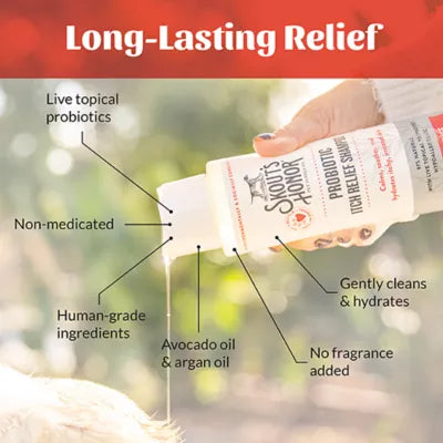 Skout's Honor - Probiotic Itch Relief Shampoo For Dogs - Fragrance Free (16oz)