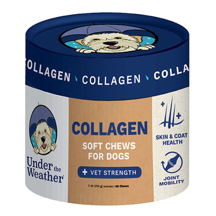 Under the Weather Dog Joint Support Chews - Collagen Soft Chews for Mobility, Skin & Coat