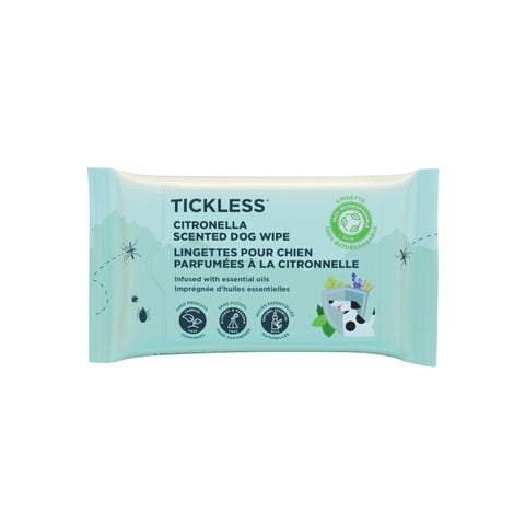 TICKLESS® Citronella Dog Wipes 20pk