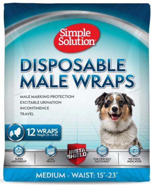 Simple Solution Disposable Dog Male Wraps