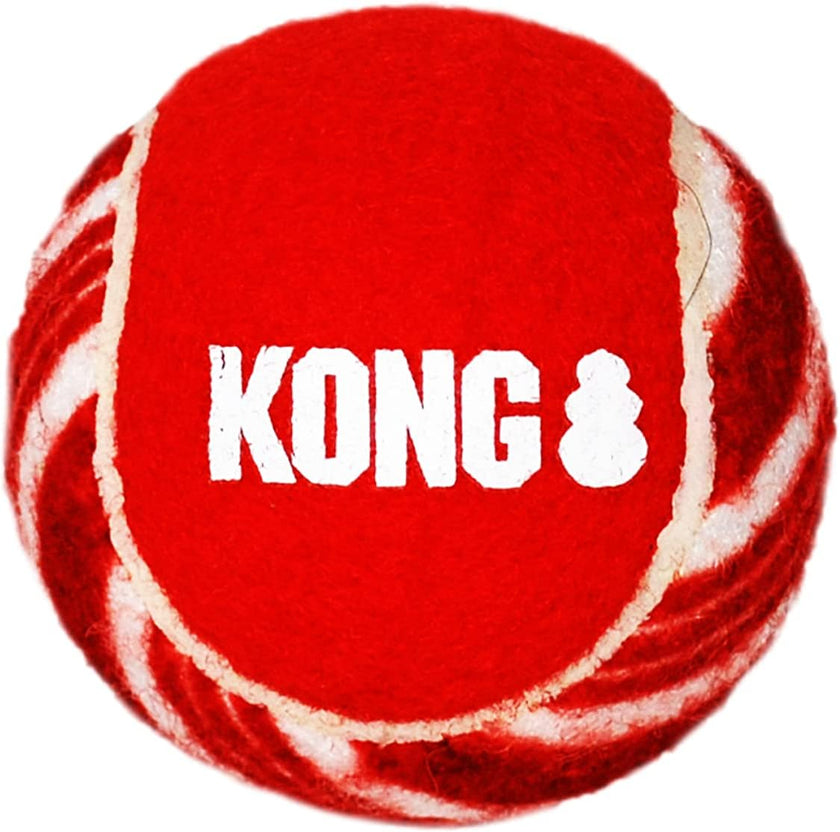 KONG - Holiday AirDog SqueakAir Tennis Balls, 3 Pack