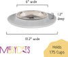 Silicone Feeder with Stainless Saucer Bowl - Marble