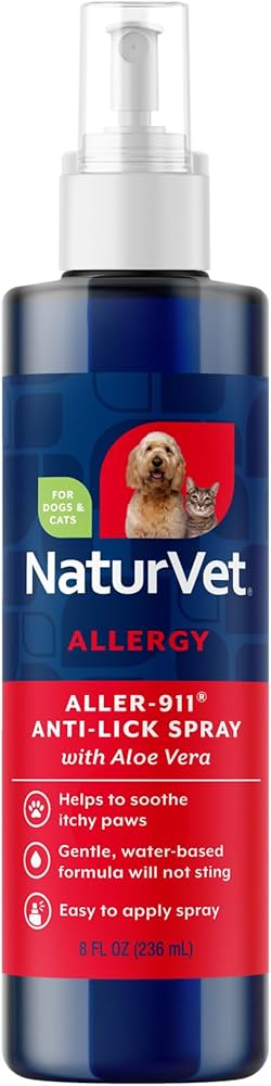 NaturVet Aller-911 Anti-Lick Paw Spray For Dogs & Cats
