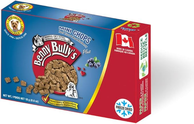 Benny Bullys Mini Chops - Beef Liver & Blueberry in Smart Pack (18g)