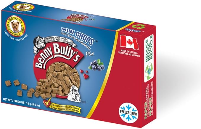 Benny Bullys Mini Chops - Beef Liver & Blueberry in Smart Pack (18g)