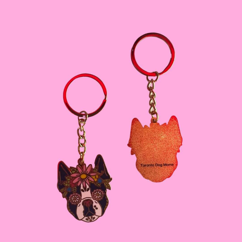 Toronto Dog Moms - Flower Power Keychain