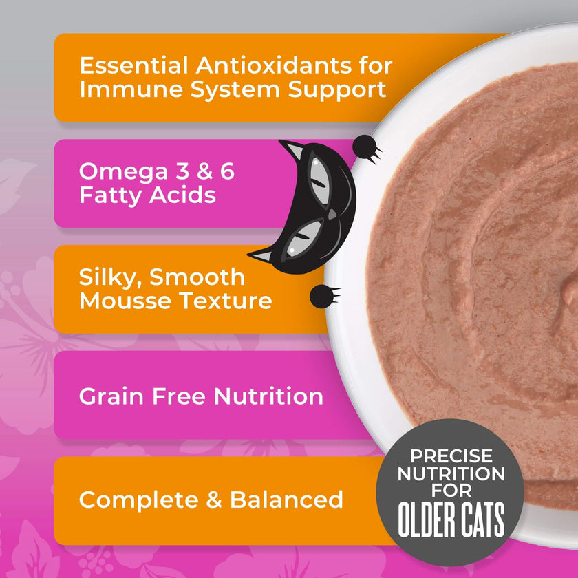 Tiki Cat - Silver Mousse - Senior Mousse with Salmon & Pumpkin in Broth