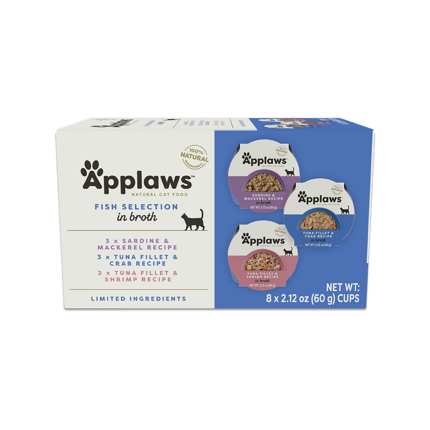 Applaws Fish Selection in Broth Multipack – All-natural, delicious meals for adult cats