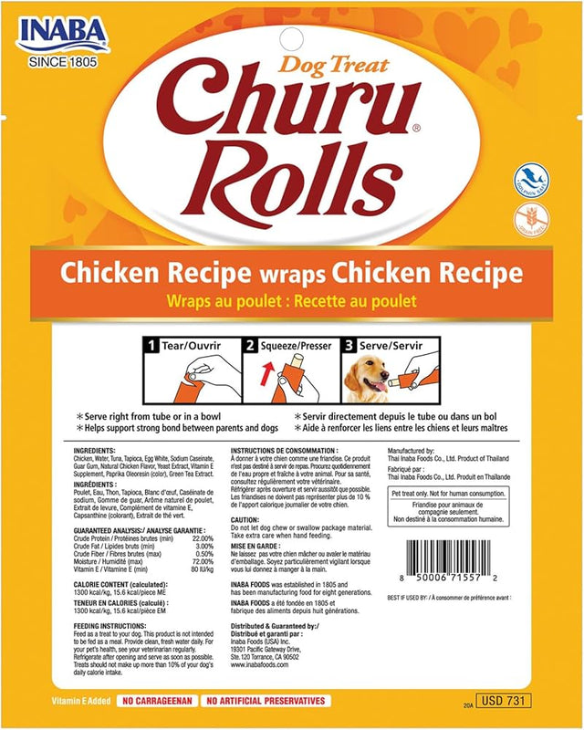 Churu Rolls For Dogs - Chicken Recipe